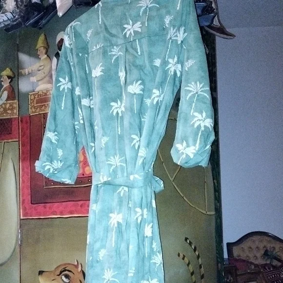 Zara Green Tropical Print Blouse - Picture 6 of 7